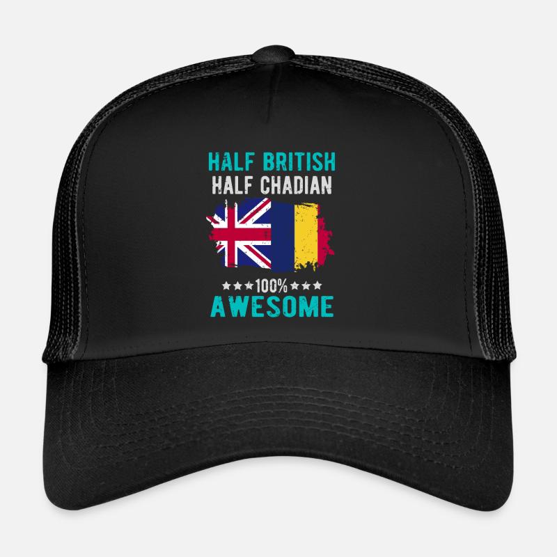 Half British Half Chader Trucker Cap