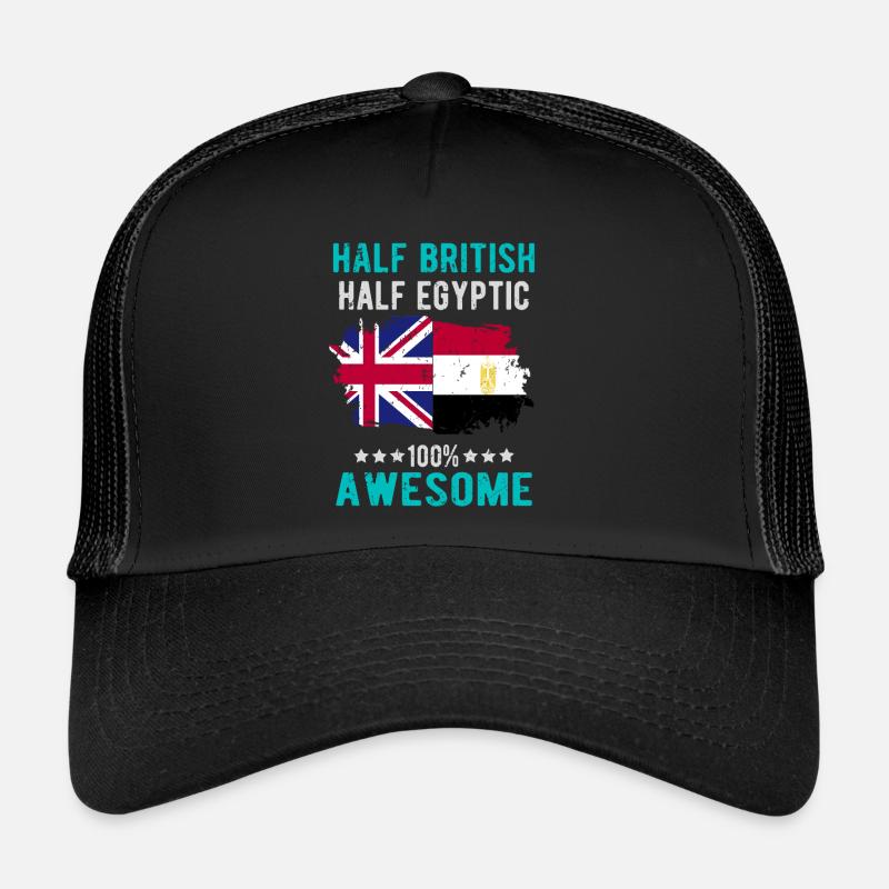 Half British Half Egyptian Trucker Cap