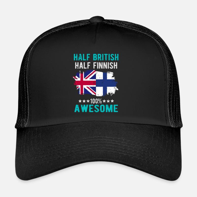 Moitié britannique moitié finlandais Casquette trucker 