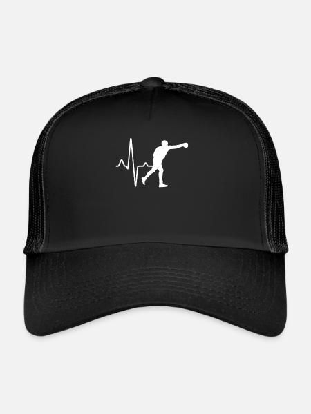 Battements de cœur de boxe - Casquette trucker  - noir/noir - Devant