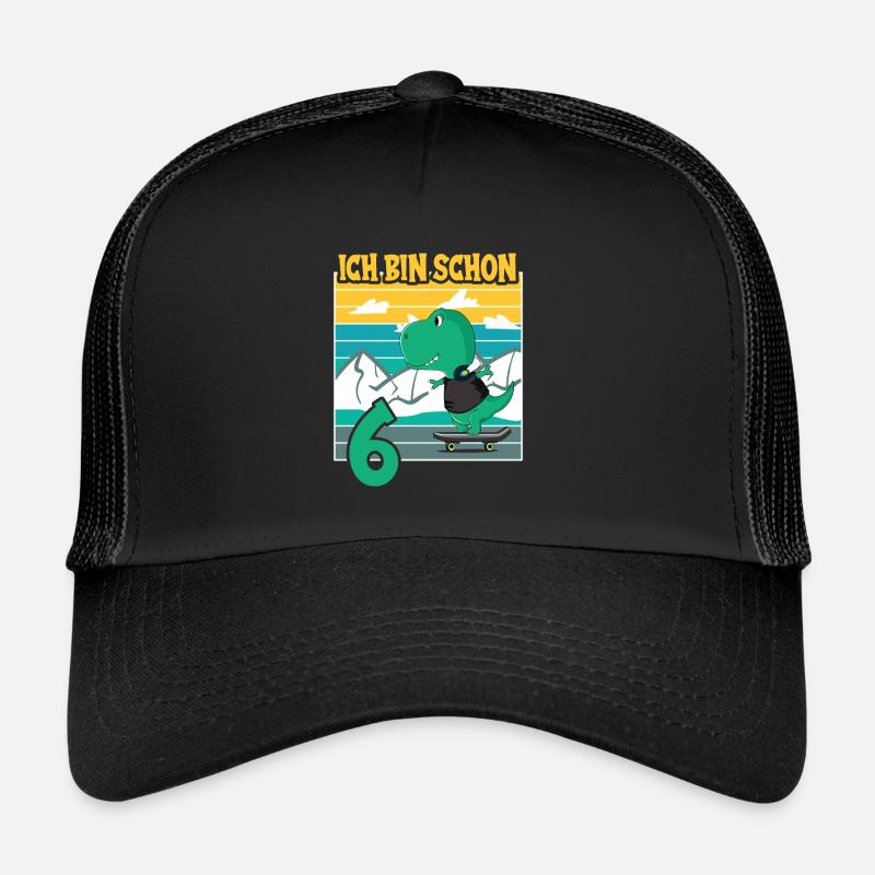 Dino Geburtstagsmotiv 6 Jahre Jungen Geschenkidee Trucker Cap