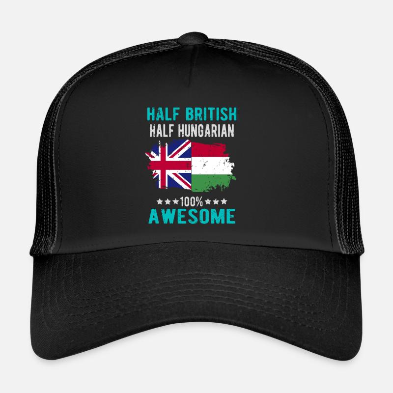 Moitié britannique moitié hongroise Casquette trucker 