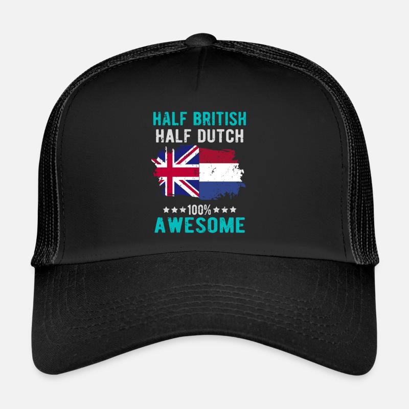 Half British Half Dutch - Trucker Cap - black/black