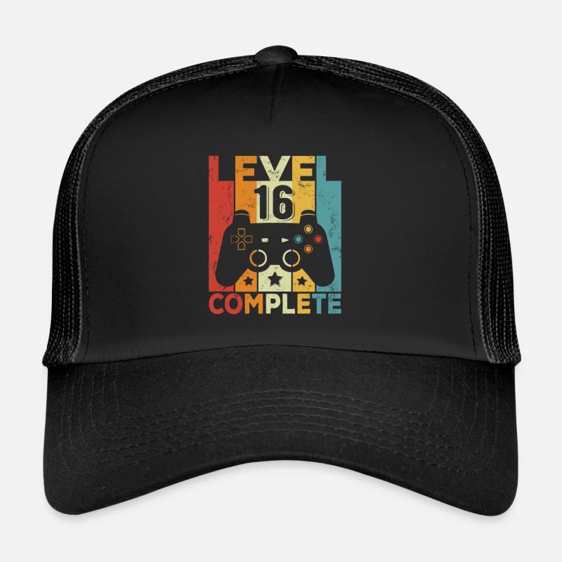 Level 16 Complete 16 Geburtstag Junge Mädchen Trucker Cap