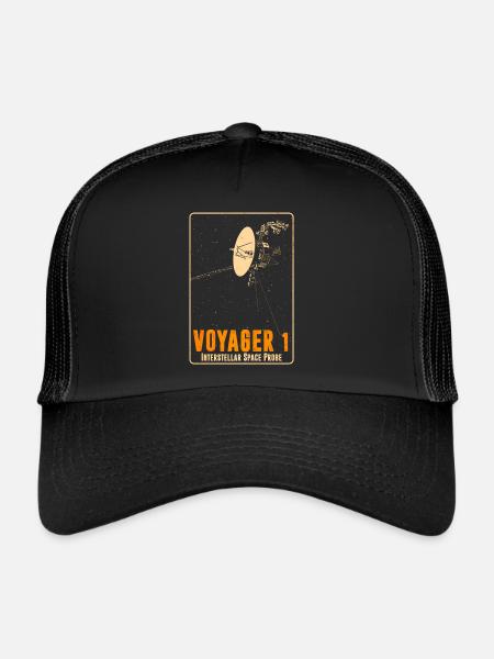 Voyager 1 - Vaisseau spatial interstellaire - Casquette trucker  - noir/noir - Devant