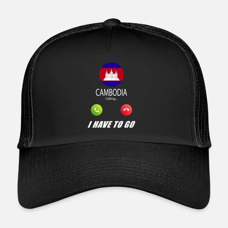 Cambodia ruft an Lusiger Flaggen Spruch Trucker Cap