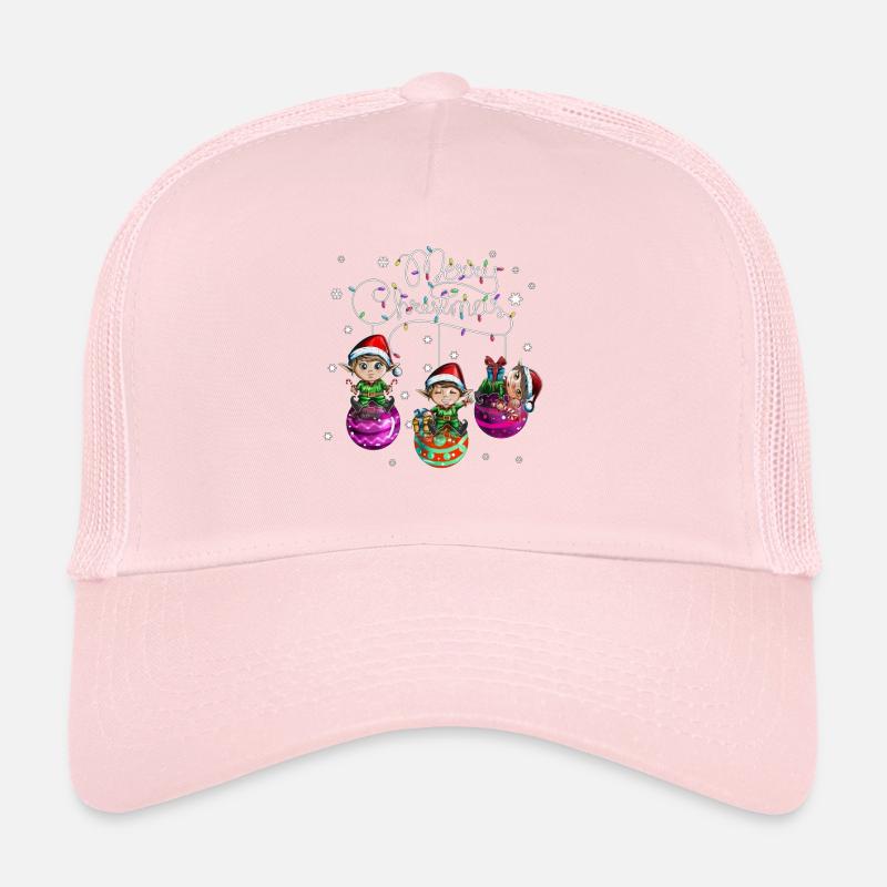 Joyeux Noël Elfe Motif de Boule de Noël Casquette trucker 