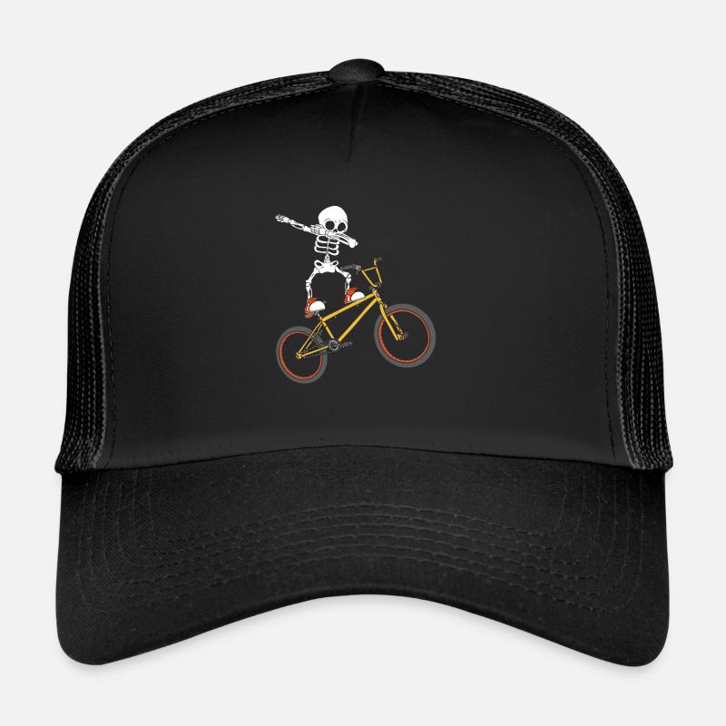 Dabbing Skeleton BMX Rider Stunt Vélo Cycliste Casquette trucker 