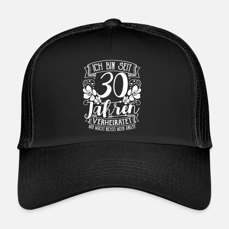 Pearl Wedding 30 Years Married Wedding Anniversary Trucker Cap