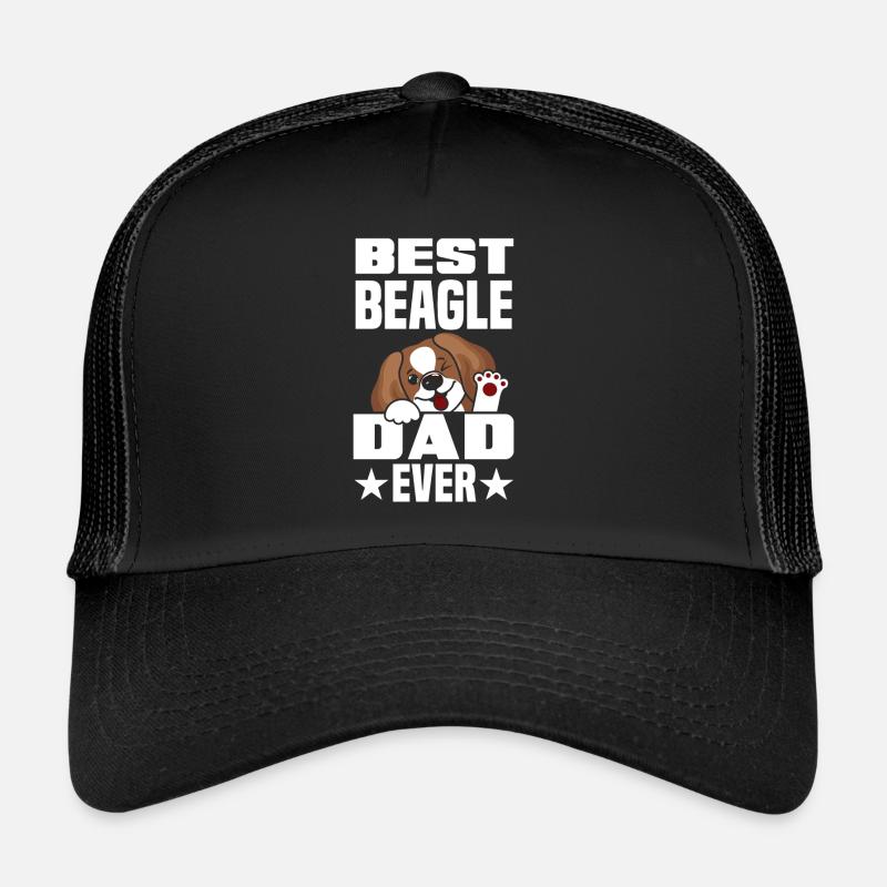 Lustiges Beagle Geschenk Beagle Papa Beagle Dad - Trucker Cap - Schwarz/Schwarz