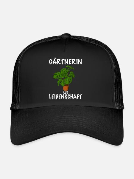 Gärtnerin Pflanze - Trucker Cap - Schwarz/Schwarz