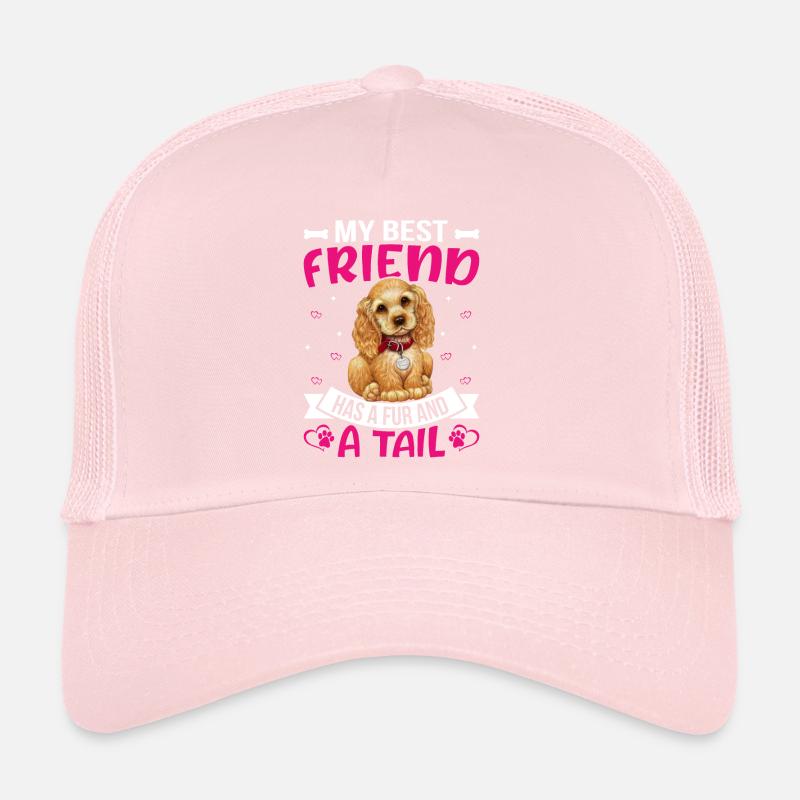 Cocker Spaniel Meilleur ami a de la fourrure et de la queue Casquette trucker 