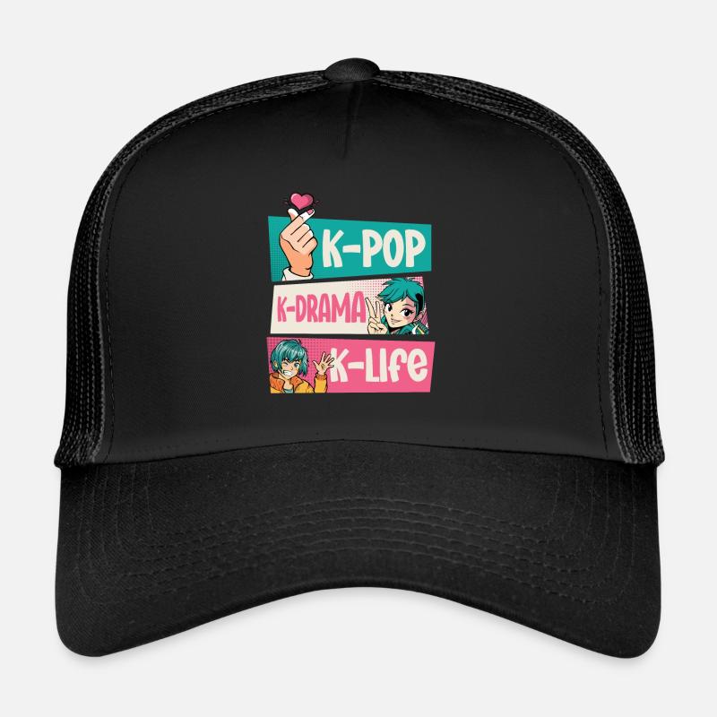 Design pop coréen pour un fan de mode K-Pop Casquette trucker 