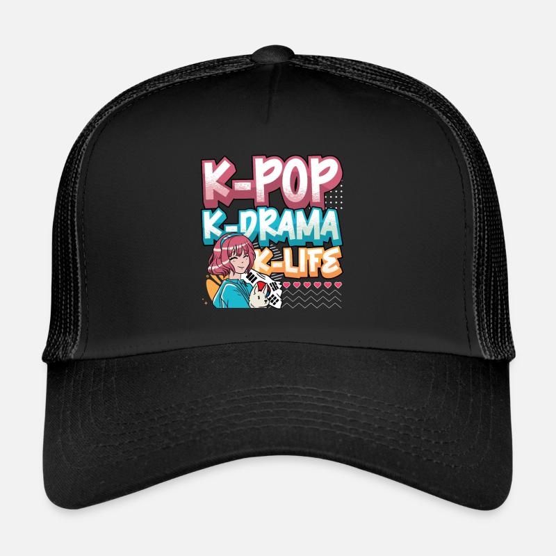 Design pop coréen pour un fan de mode K-Pop Casquette trucker 