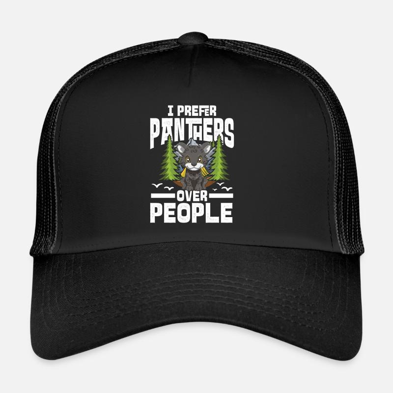 I Prefer Panthers Over People für einen Panther Trucker Cap