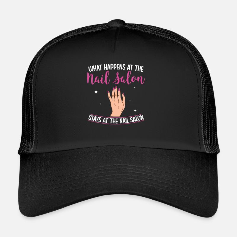 Ce qui se passe dans le salon reste là salon de beauté Casquette trucker 