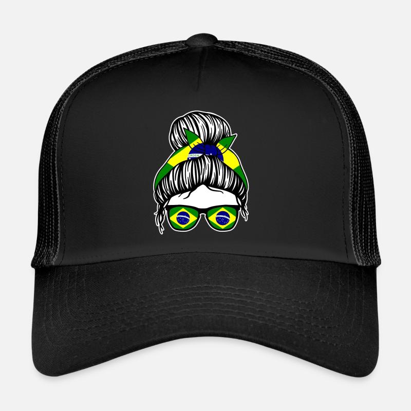 Brésil Brésilien Brésil - Casquette trucker  - noir/noir