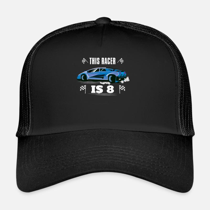 Birth Born Age 8 Years Old Fast Driver Racer Car Trucker Cap