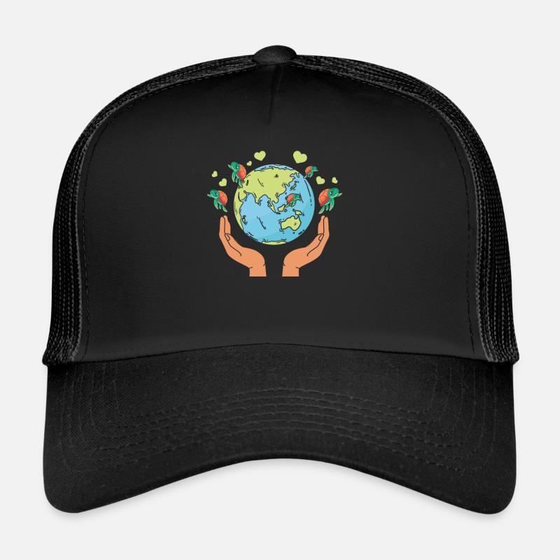 Erde Schildkrötenherzen Umwelt Erde Tag Trucker Cap