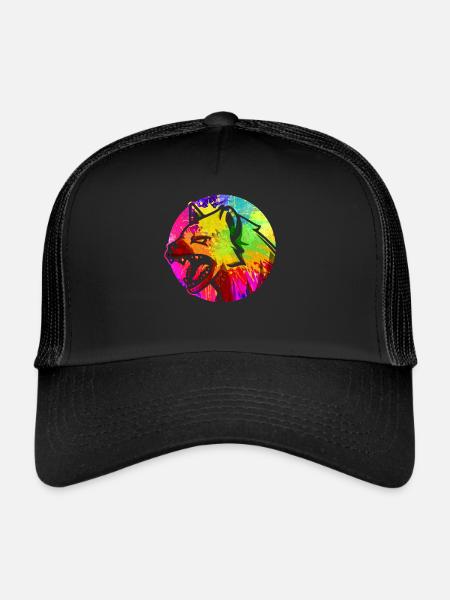 Hyäne - Trucker Cap - Schwarz/Schwarz