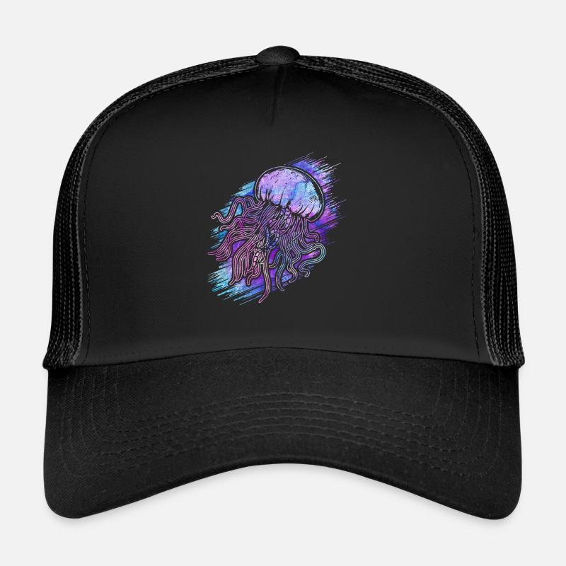 Qualle - Trucker Cap - Schwarz/Schwarz