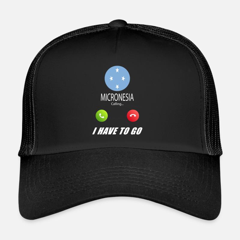 Mikronesien ruft an Lusiger Flaggen Spruch Trucker Cap