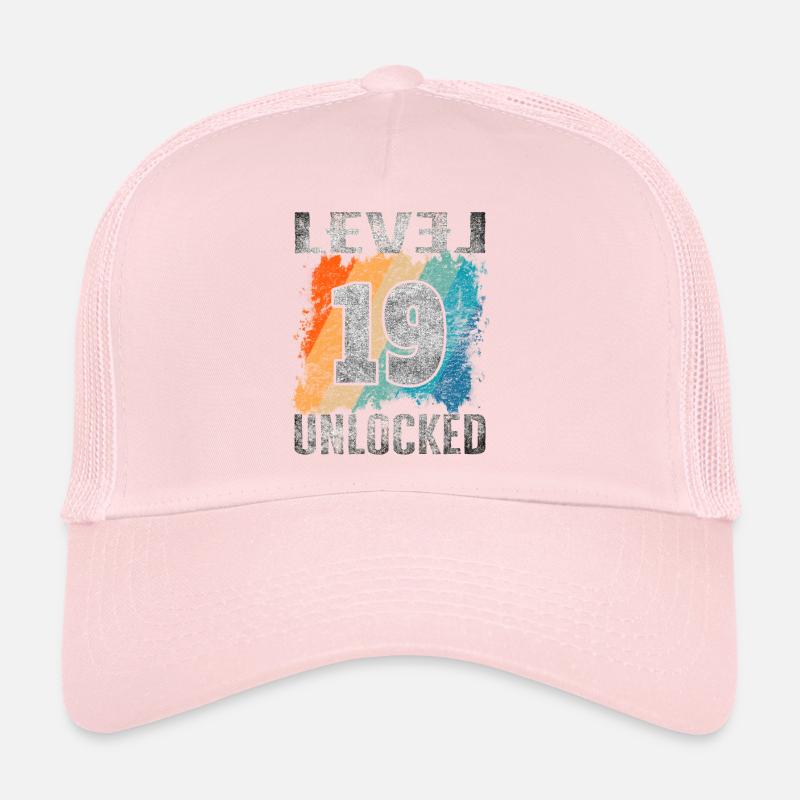 Birthday Gift Level Unlocked 19 years Trucker Cap