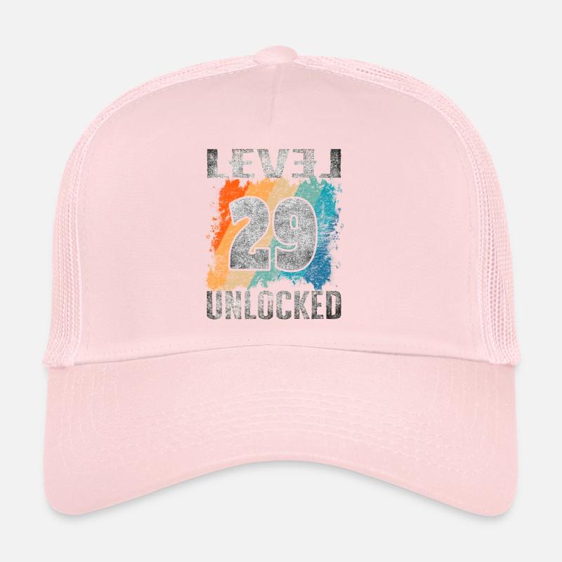 Geburtstag Geschenk Level Unlocked 29 Jahre Trucker Cap