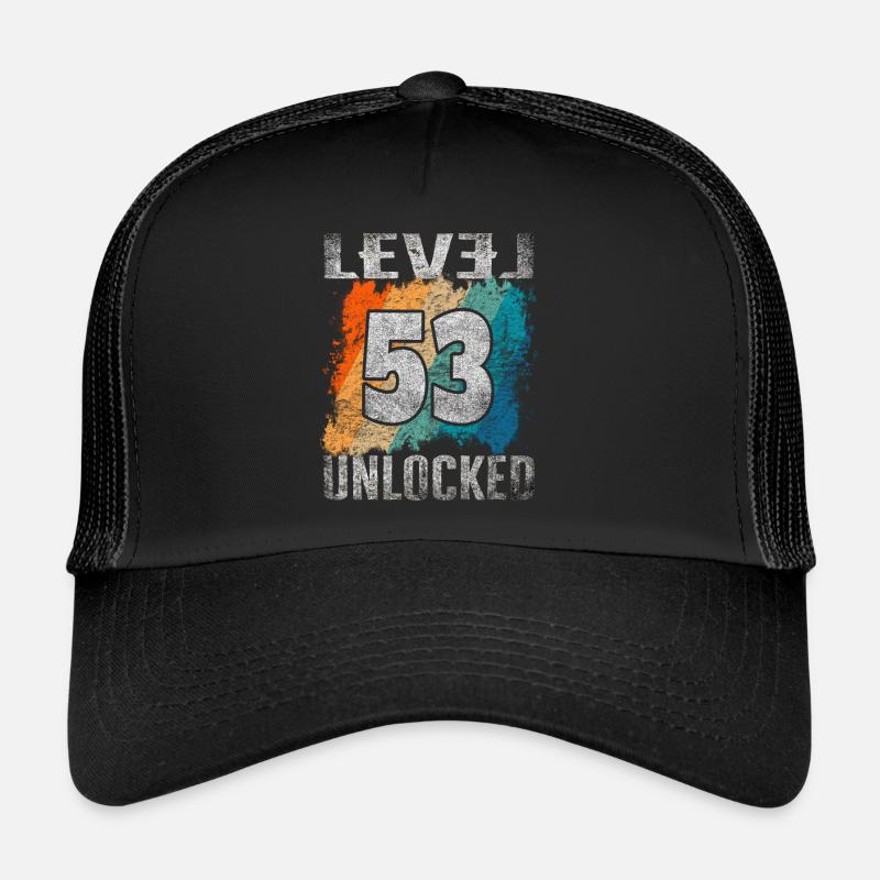 Birthday Gift Level Unlocked 53 years Trucker Cap