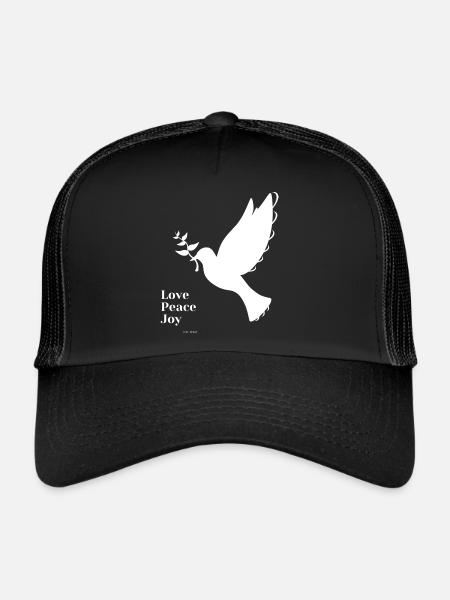 Love Peace Joy - Trucker Cap - black/black - Front