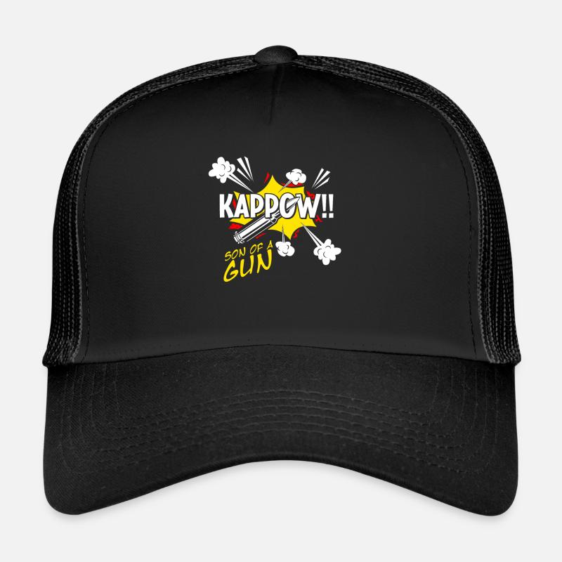 Kappow Bullets Gun Explosion Big bang Aesthetic Trucker Cap