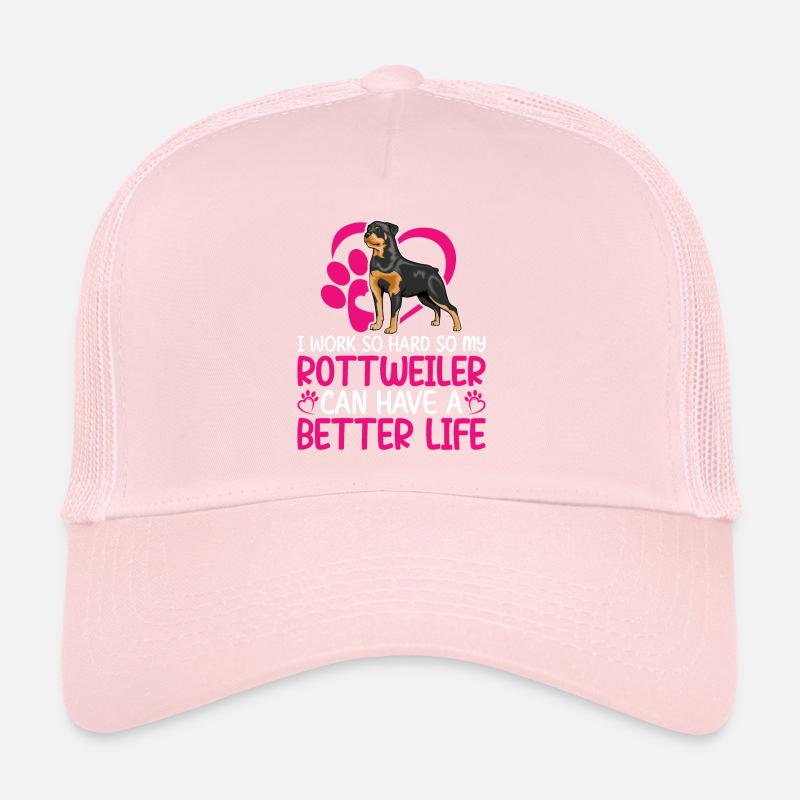 Work So Hard For My Rottweiler Fun Dog Owner Trucker Cap
