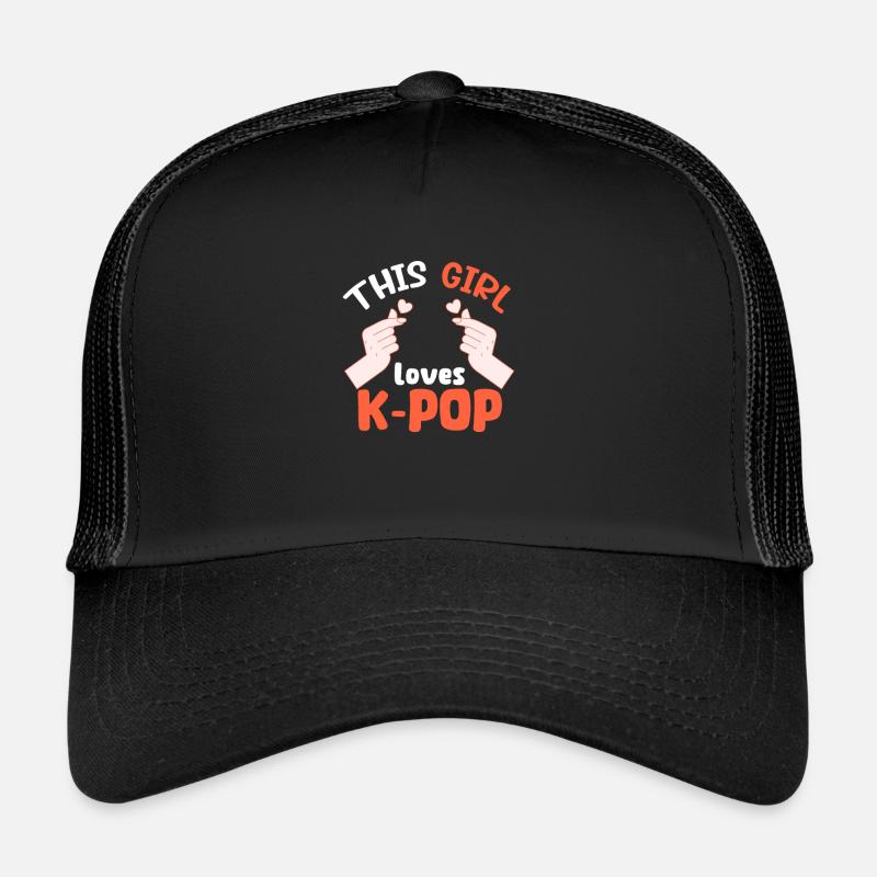 K-Pop - Casquette trucker  - noir/noir