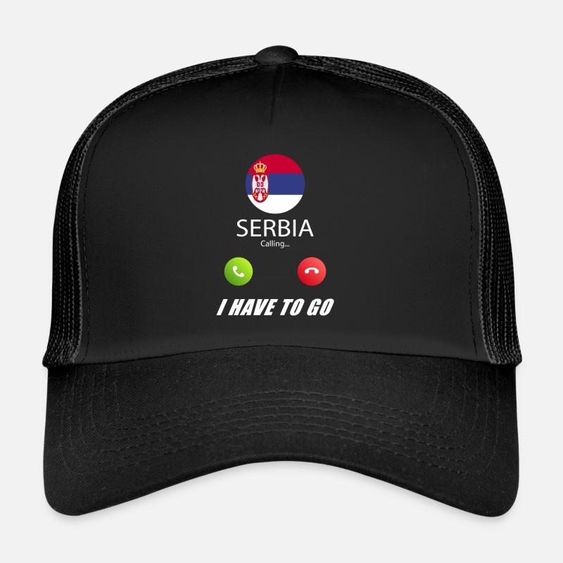 La Serbie appelle les drapeaux lusiger slogan Casquette trucker 