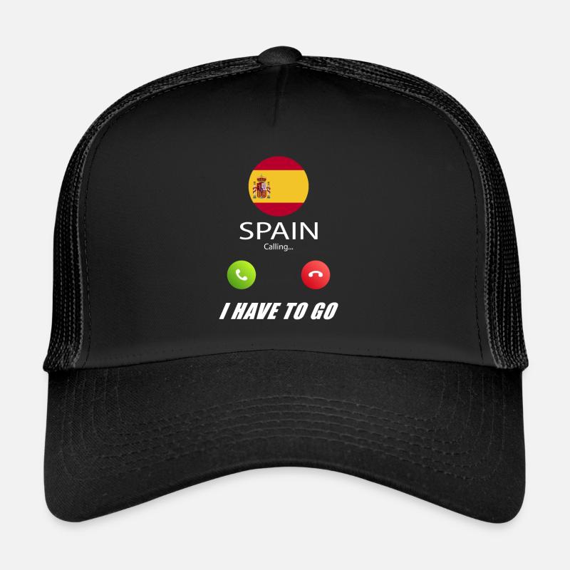 Spanien ruft an Lusiger Flaggen Spruch Trucker Cap