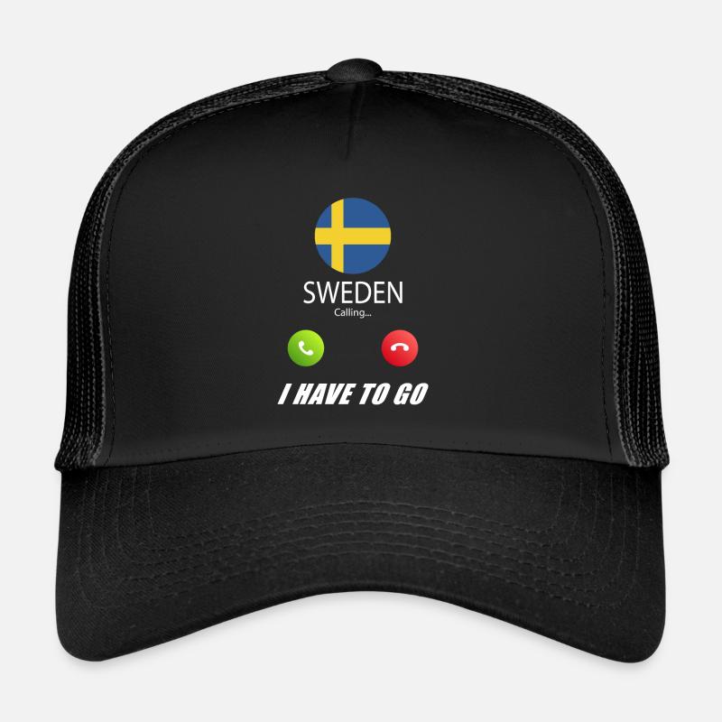 Schweden ruft an Lusiger Flaggen Spruch Trucker Cap