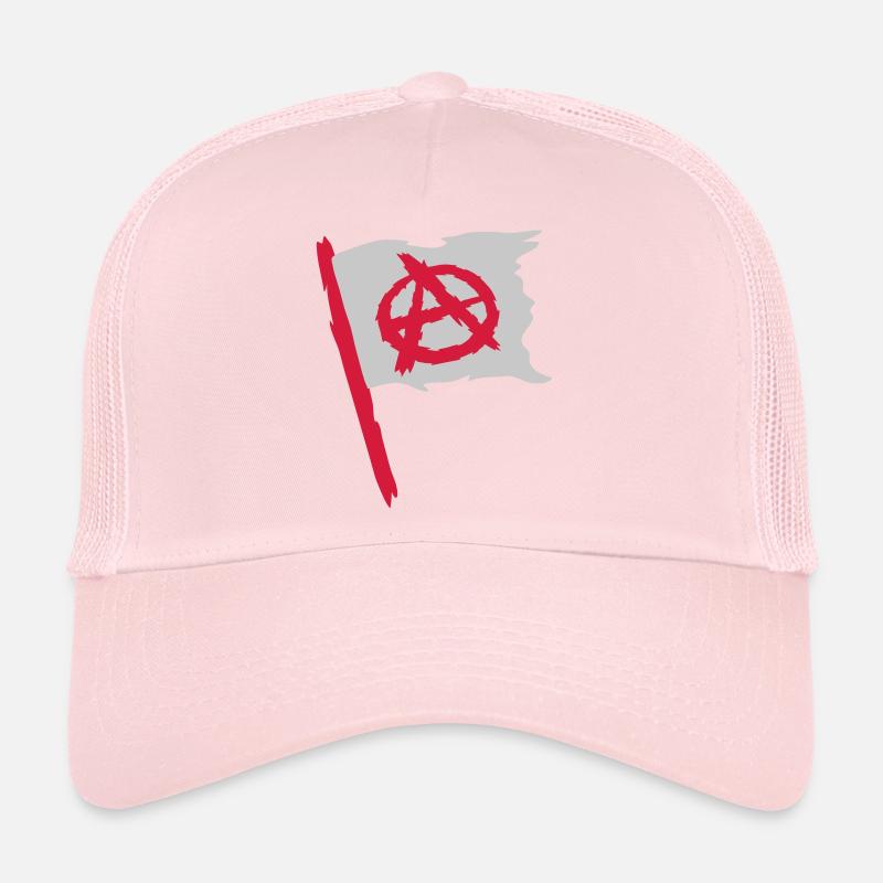 Flag anarchy symbol logo Trucker Cap