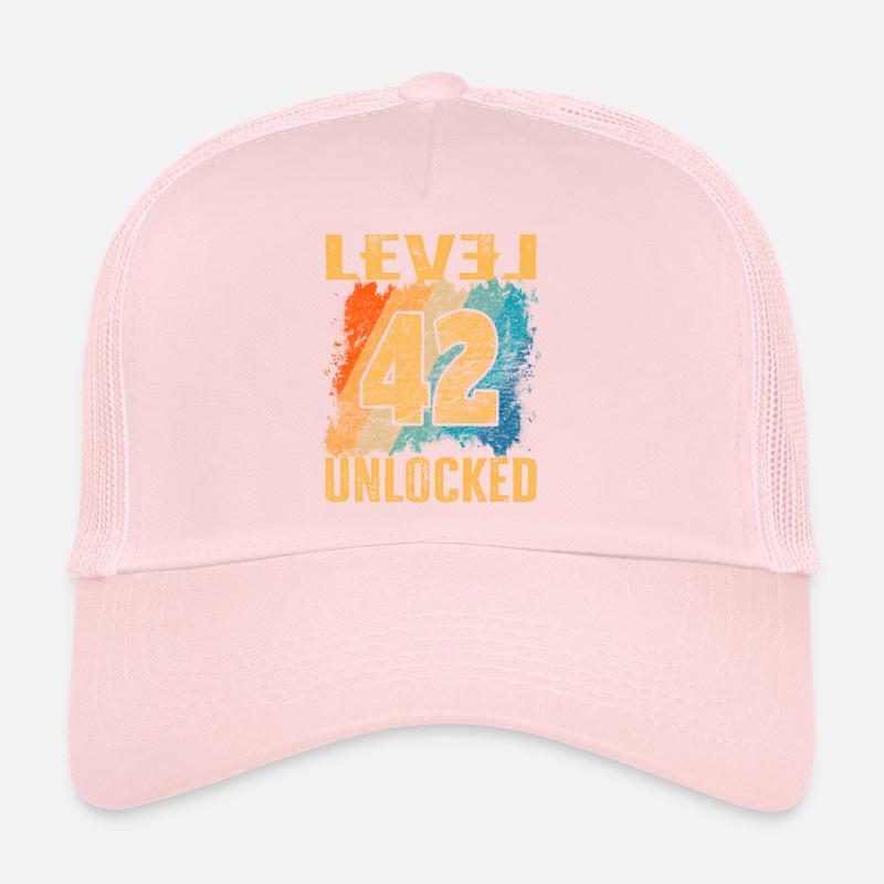Niveau cadeau d’anniversaire débloqué 42 ans Casquette trucker 