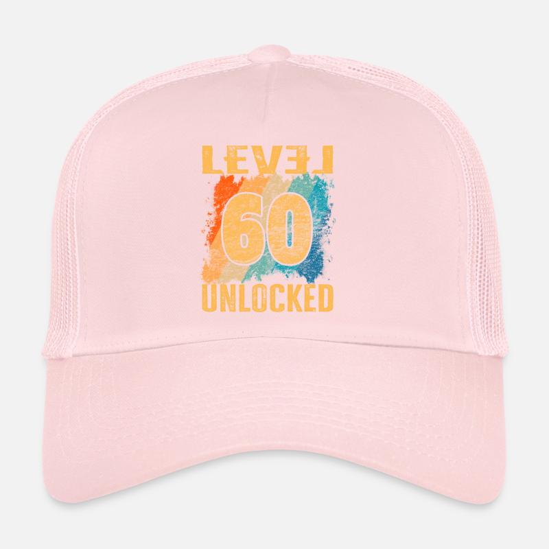 Niveau cadeau d’anniversaire débloqué 60 ans Casquette trucker 