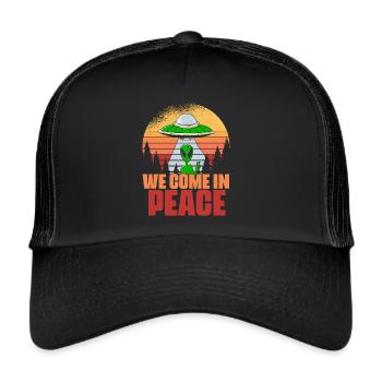 Nous venons en paix Fun Vie extraterrestre pour - Casquette trucker  - noir/noir - Devant