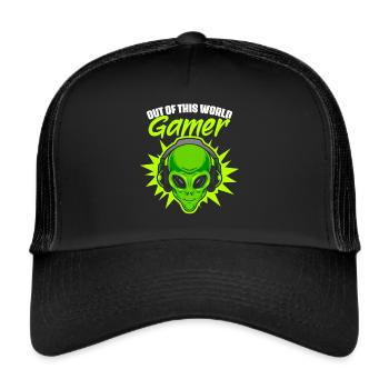 Hors de ce monde drôle extraterrestre - Casquette trucker  - noir/noir - Devant