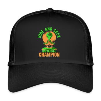 Hide and search Champ Funny - Trucker Cap - black/black - Front