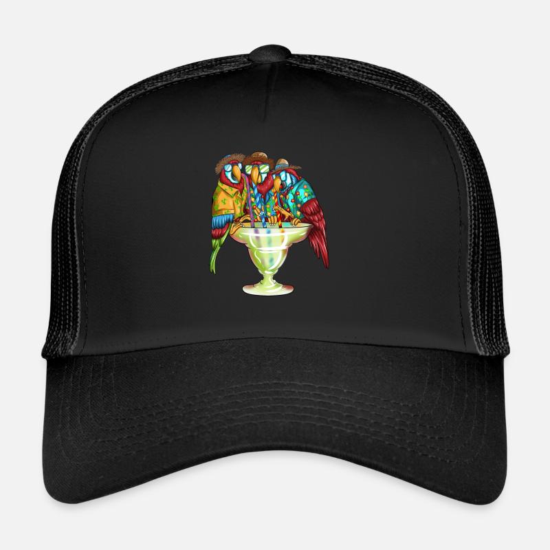 Cocktail Margarita Parrot like to drink margaritas Trucker Cap