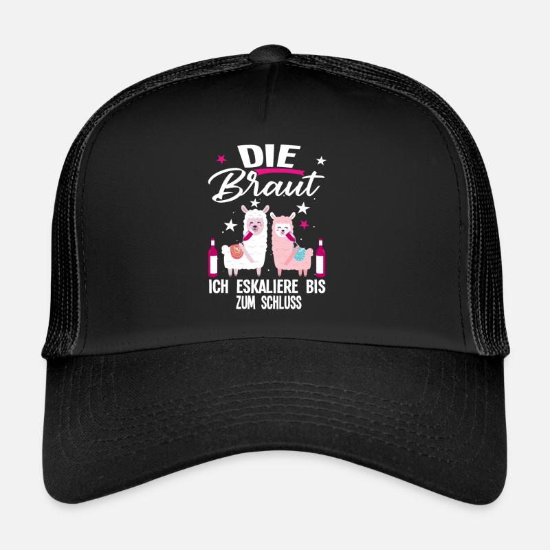 Braut Schaf Team Braut Geschenk - Trucker Cap - Schwarz/Schwarz