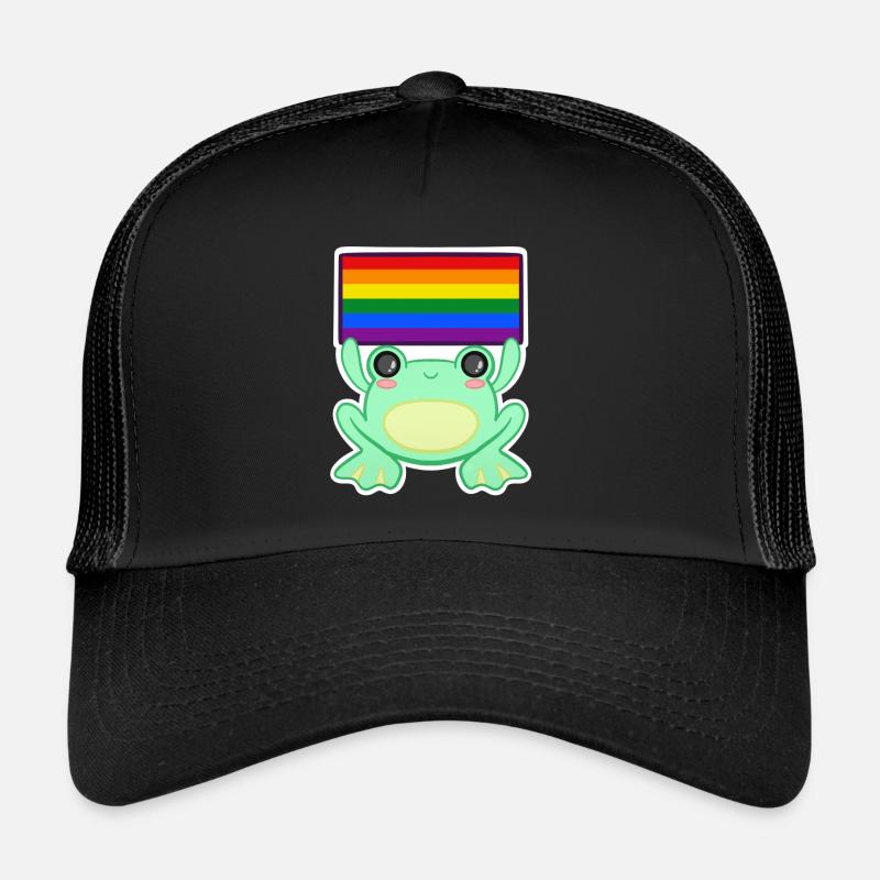 Froschiger Stolz - Trucker Cap - Schwarz/Schwarz