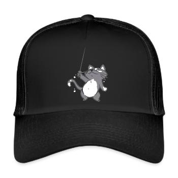 Funny animal fencing, sports humor for a - Trucker Cap - black/black - Front