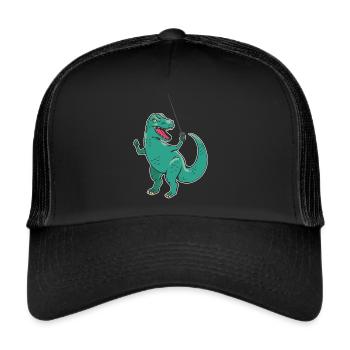 Drôle d’humour d’escrime de dinosaure pour un Trex - Casquette trucker  - noir/noir - Devant