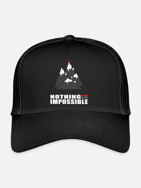 alpinist climb alpine climbing rope rope team - Trucker Cap - black/black - Front