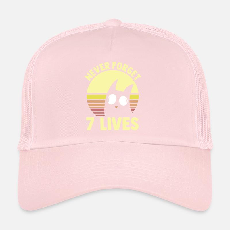 Never Forget 7 Lives Cite Death Philosophy Casquette trucker 