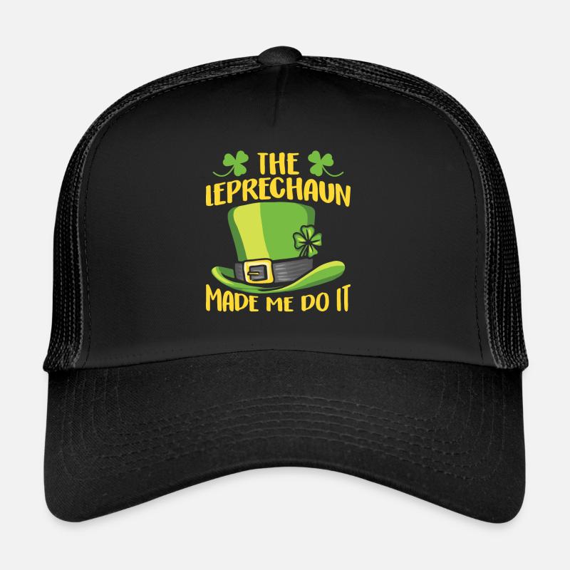 Der Kobold Hat Mich Dazu Gezwungen Ire Leprechaun Trucker Cap